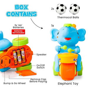 اسباب بازی فیل موزیکال و طبل زن Elephant Musican_اسباب بازی نوزادی